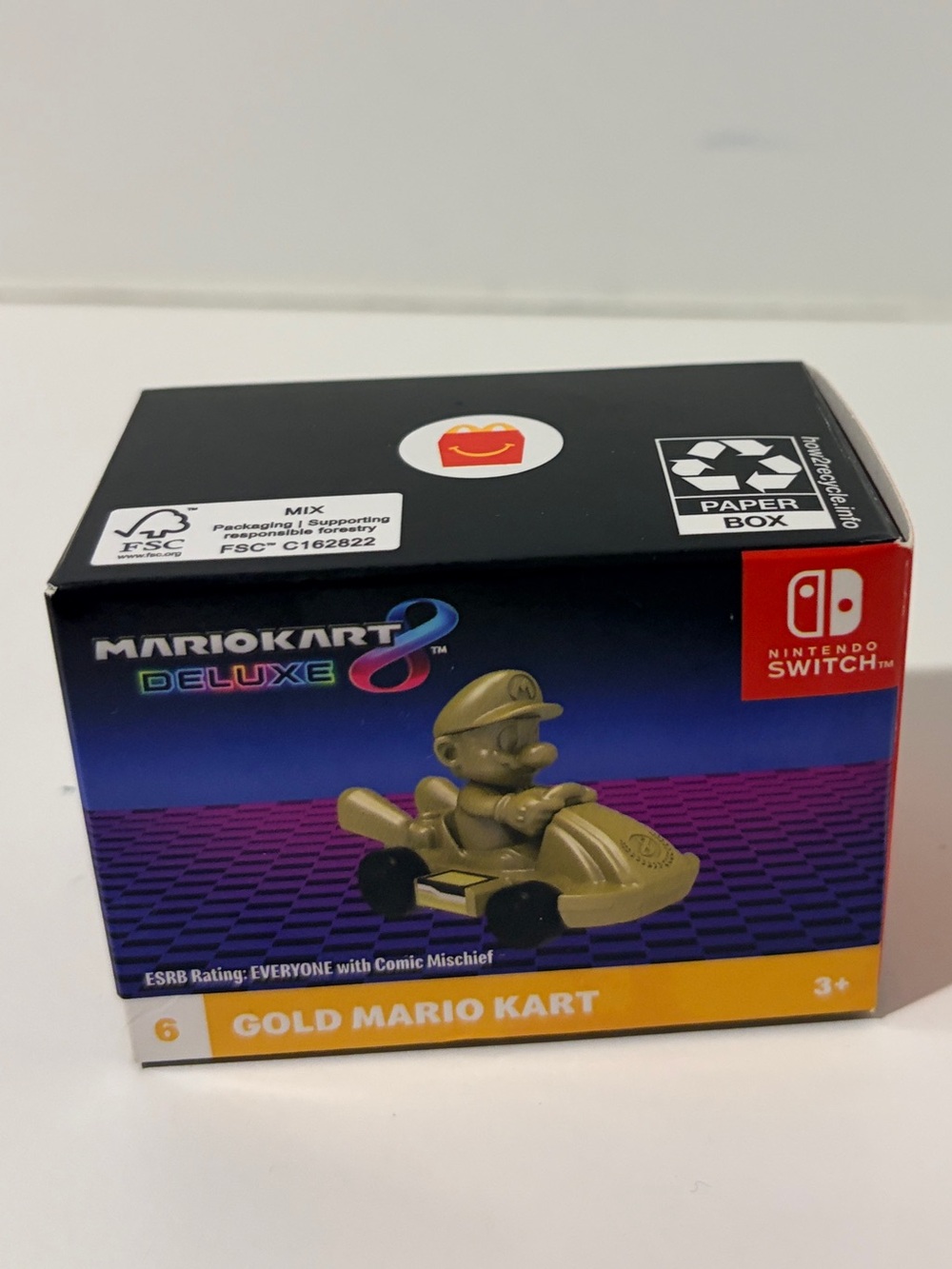 Nintendo Switch Mario Kart 8 Deluxe Gold Mario McDonalds Happy Meal Toy Sealed